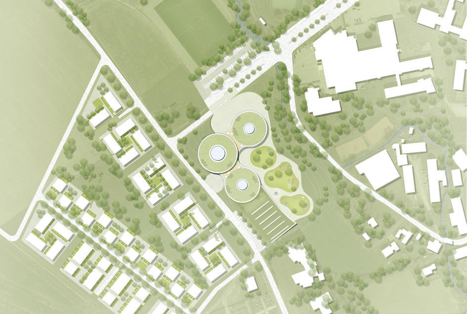 New building of the Federal School Kemnath with triple- sports hall. Closed competition. 3rd prize with Maisch Wolf architects, Engineering office...