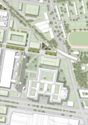 Siemensstadt 2.0 in Berlin; Nichtoffener Wettbewerb. 2. Preis  mit Kleihues + Kleihues, Gesellschaft von Architekten mbH, ZWP Ingenieur AG, BPR Dr....